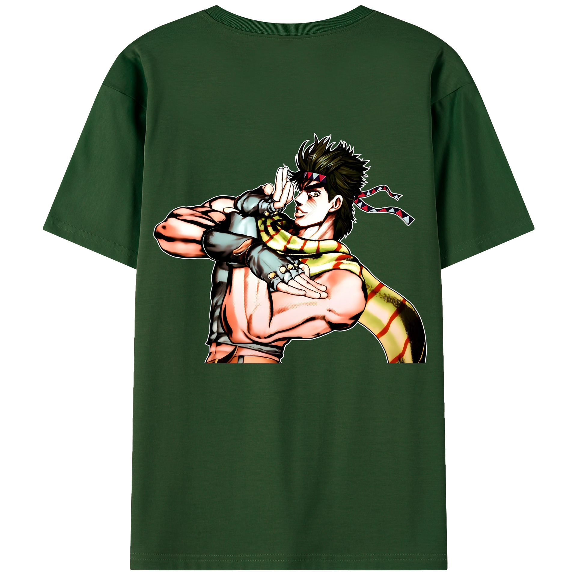 （画像用） ジョジョの奇妙な冒険 ジョセフ?ジョースター JoJo's Bizarre Adventure Joseph Joestar 綿100％半袖Tシャツ（背面プリント）
